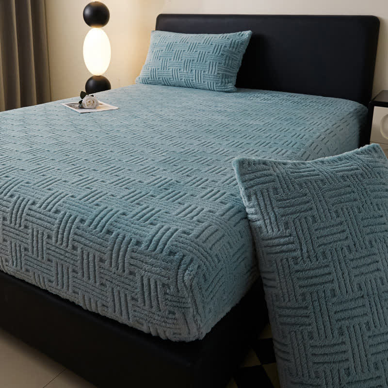 Drap-housse d'hiver simple et chaud en polaire