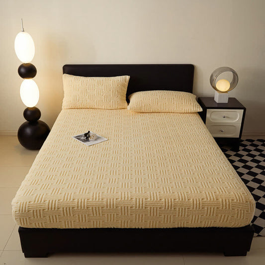 Drap-housse d'hiver simple et chaud en polaire