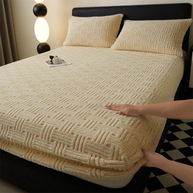 Drap-housse d'hiver simple et chaud en polaire