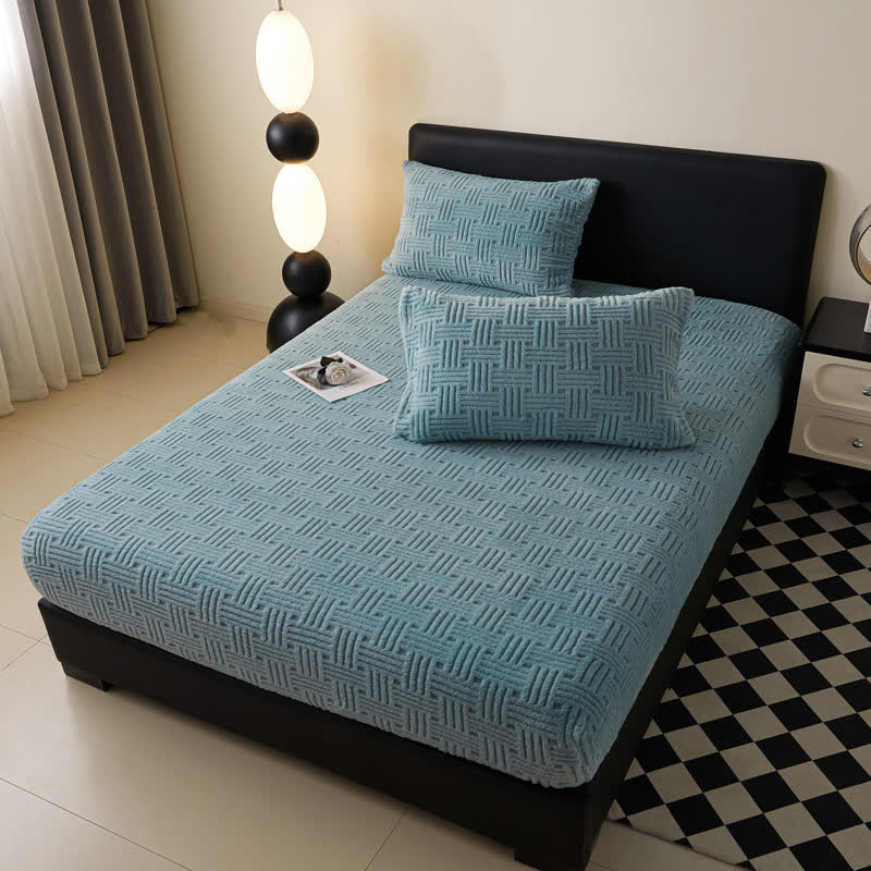 Drap-housse d'hiver simple et chaud en polaire