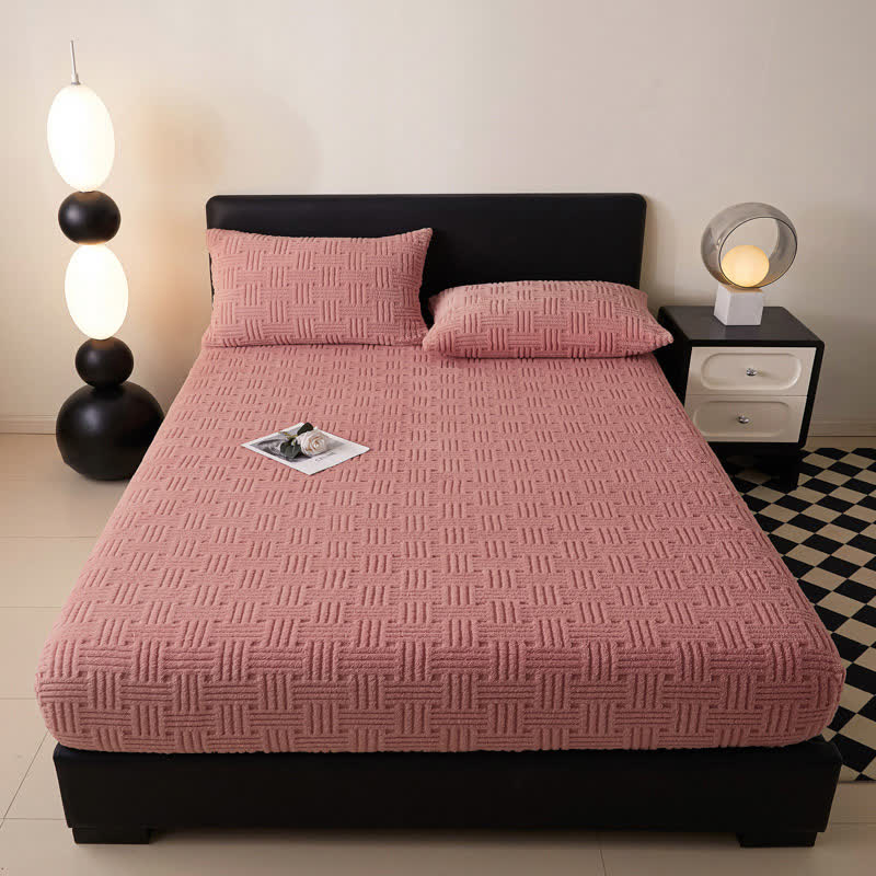 Drap-housse d'hiver simple et chaud en polaire