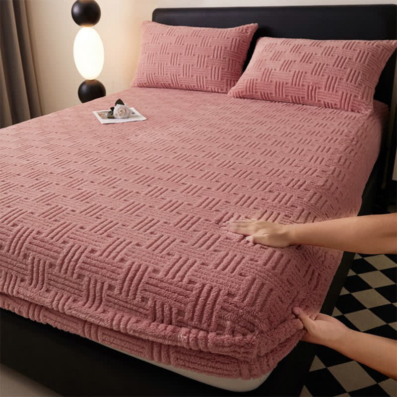 Drap-housse d'hiver simple et chaud en polaire