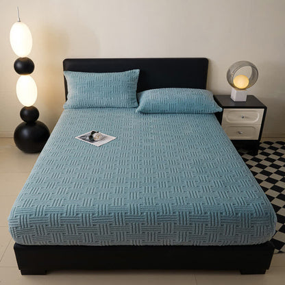 Drap-housse d'hiver simple et chaud en polaire
