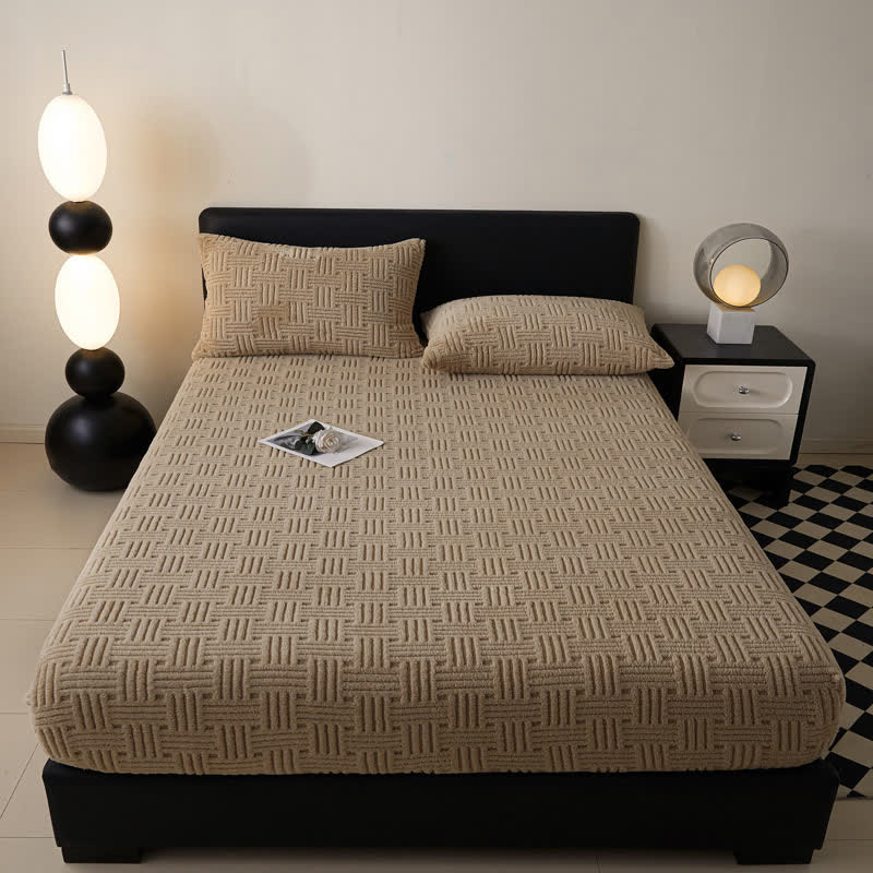 Drap-housse d'hiver simple et chaud en polaire