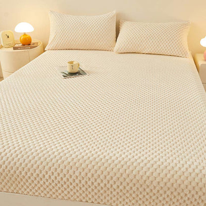 Drap-housse polaire uni et chaud