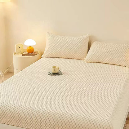 Drap-housse polaire uni et chaud