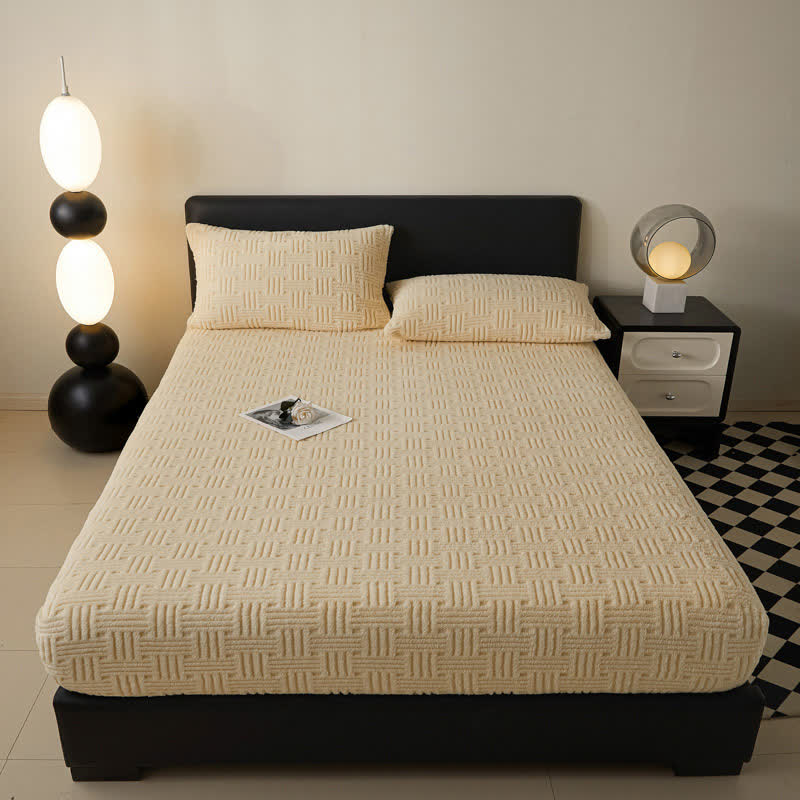 Drap-housse d'hiver simple et chaud en polaire