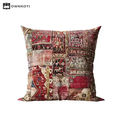Coussin décoratif patchwork exotique oriental