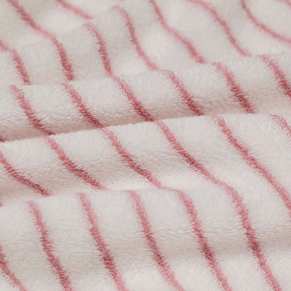 Serviette en coton peigné, rayée, absorbante