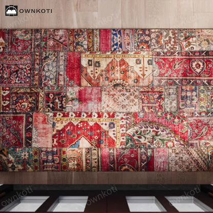 Tapis décoratif oriental exotique antidérapant