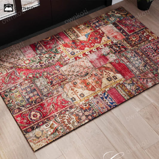 Tapis décoratif oriental exotique antidérapant