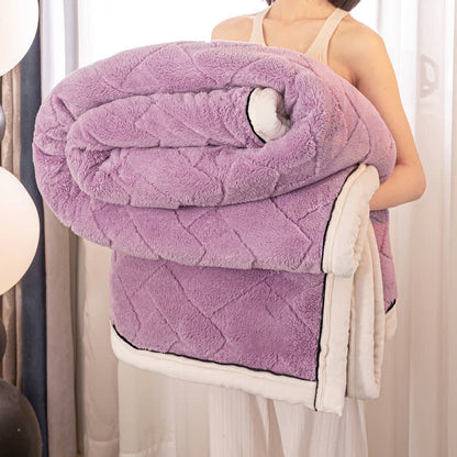 Couverture polaire douce de couleur unie