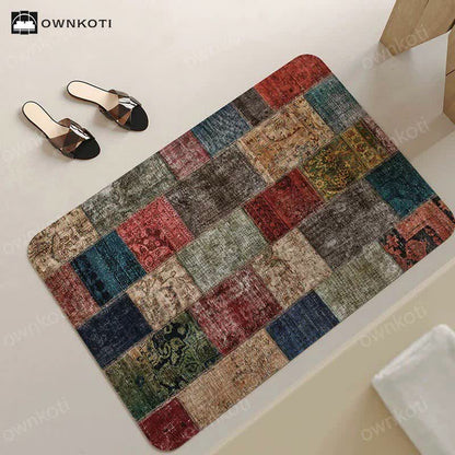 Tapis de bain marocain vintage à séchage rapide