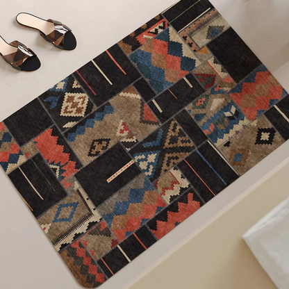 Tapis de bain doux antidérapant géométrique luxueux