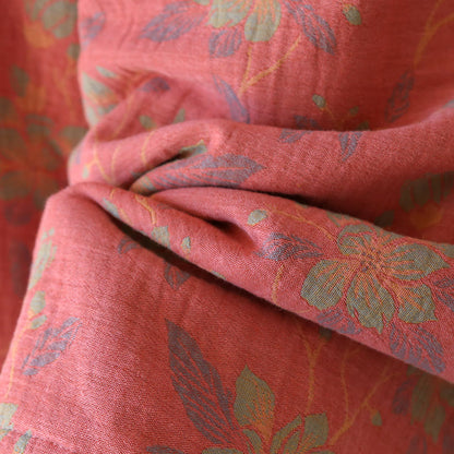 Ensemble pyjama en flanelle de coton teint en fil à motif floral