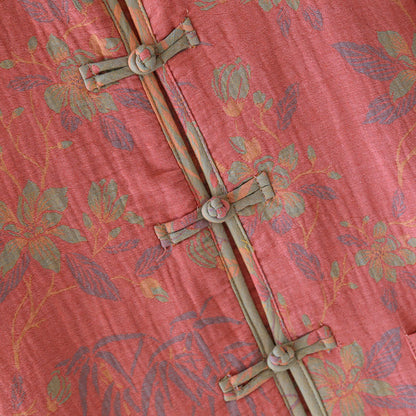 Ensemble pyjama en flanelle de coton teint en fil à motif floral
