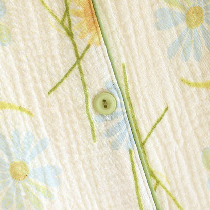 Ensemble pyjama cardigan en gaze de coton Rural Daisy