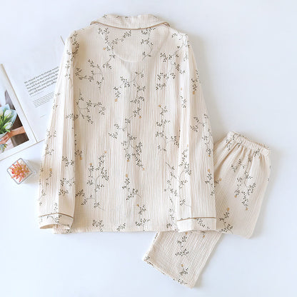 Ensemble de vêtements de détente en coton simple avec revers country