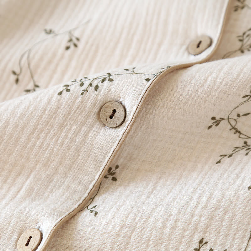Ensemble de vêtements de détente en coton simple avec revers country