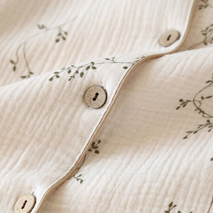 Ensemble de vêtements de détente en coton simple avec revers country