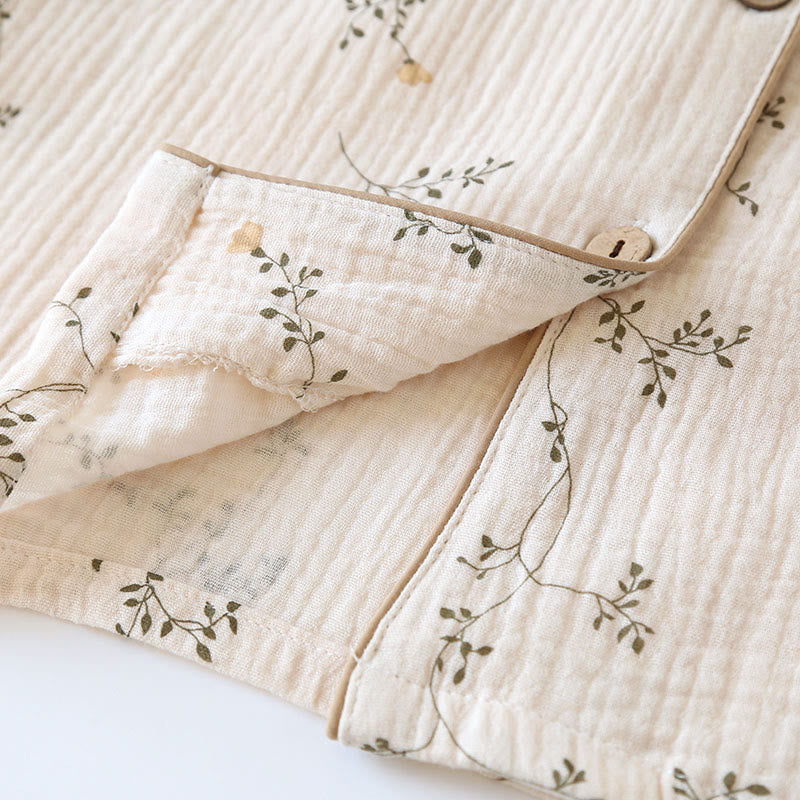 Ensemble de vêtements de détente en coton simple avec revers country