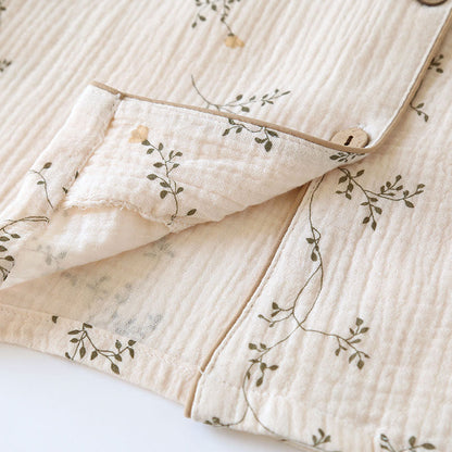 Ensemble de vêtements de détente en coton simple avec revers country
