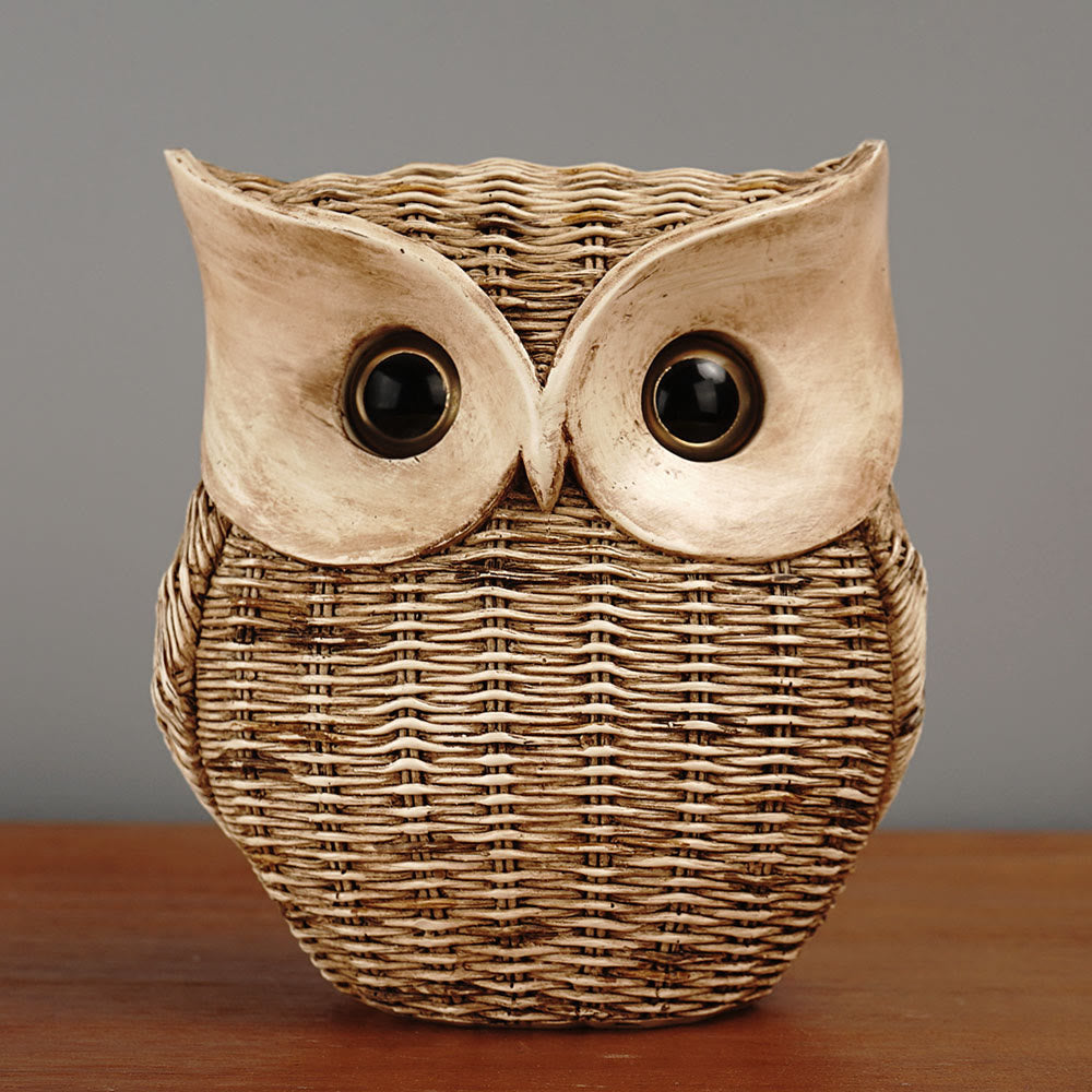 Décoration d'intérieur en résine synthétique avec motif hibou