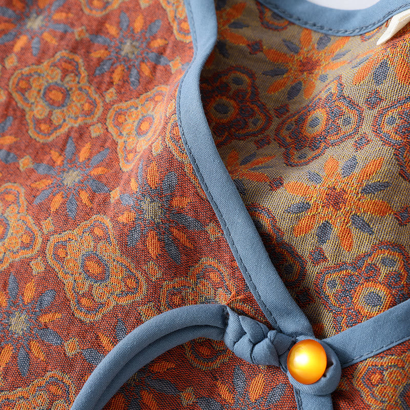 Ensemble de nuit vintage ethnique en gaze de coton