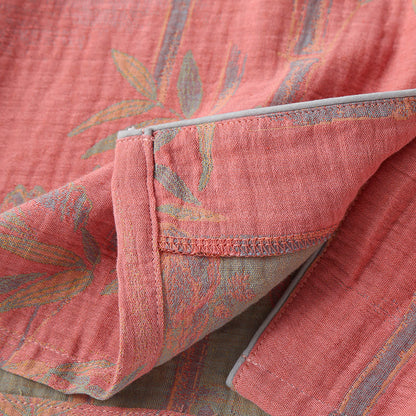 Ensemble pyjama rural en gaze de coton et bambou teint en fil
