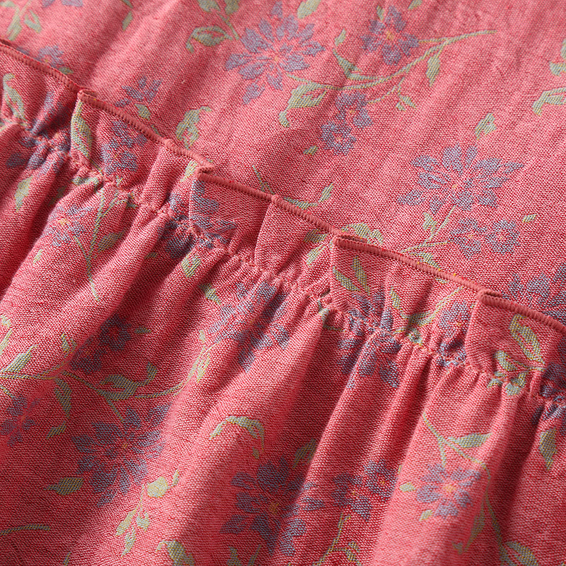Chemise de nuit en fil teint en coton jacquard doux