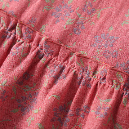 Chemise de nuit en fil teint en coton jacquard doux