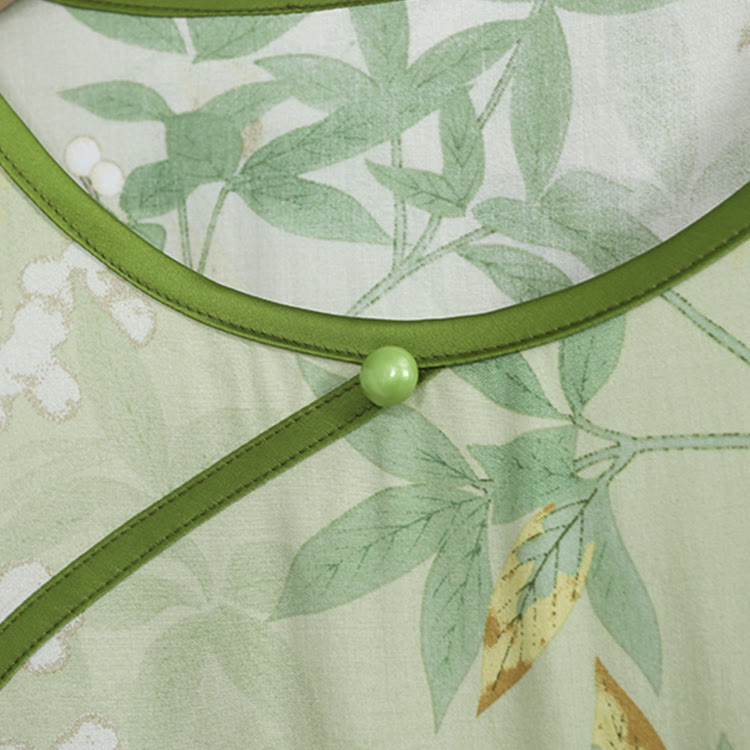 Chemise de nuit longue pastorale grande taille