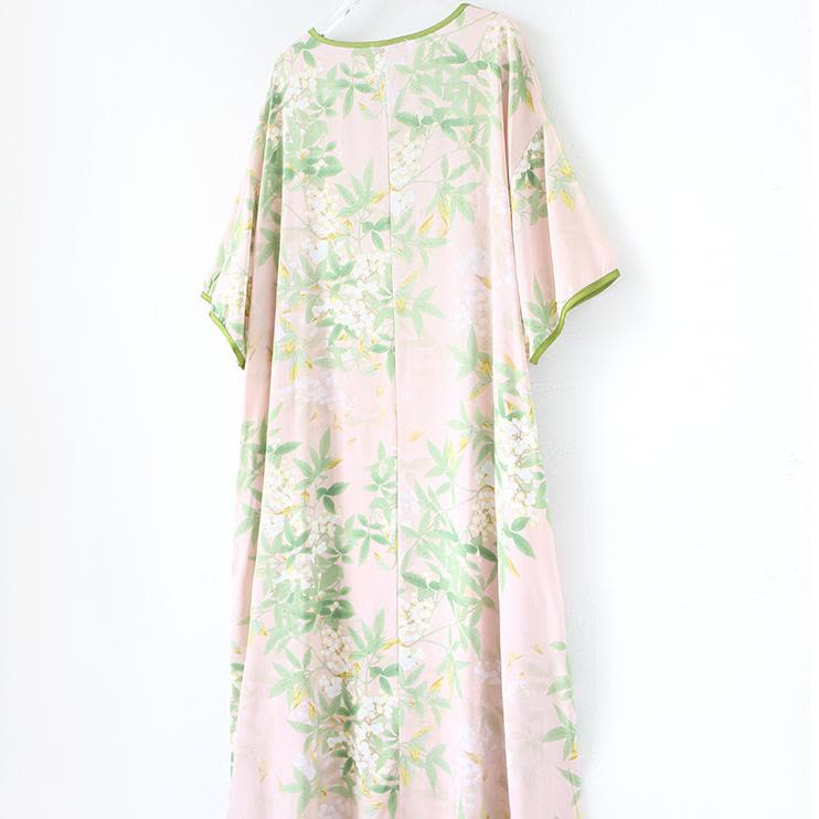 Chemise de nuit longue pastorale grande taille
