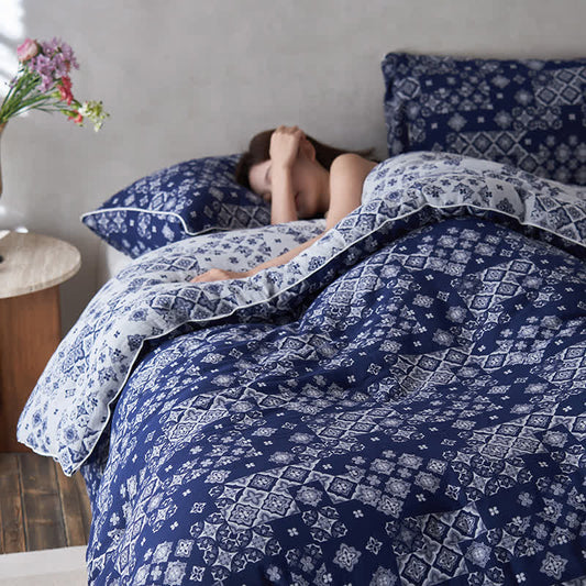Couverture d'hiver chaude en gaze de coton et cachemire - Couette d'hiver - 220 cm x 240 cm - image 0