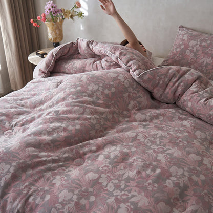 Couette d'hiver en coton et cachemire avec des fleurs en fleurs