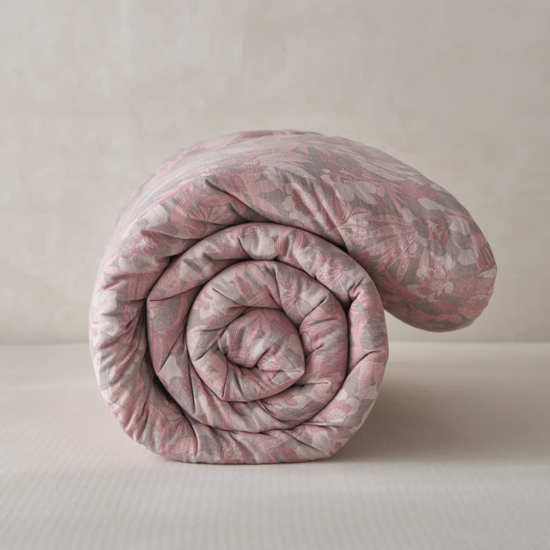 Couette d'hiver en coton et cachemire avec des fleurs en fleurs