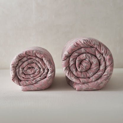 Couette d'hiver en coton et cachemire avec des fleurs en fleurs
