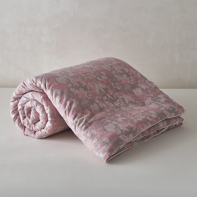 Couette d'hiver en coton et cachemire avec des fleurs en fleurs