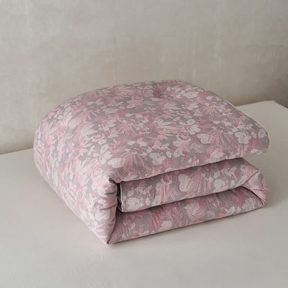 Couette d'hiver en coton et cachemire avec des fleurs en fleurs