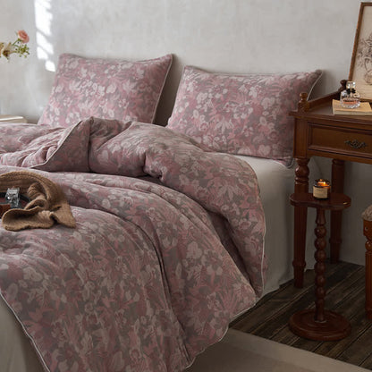 Couette d'hiver en coton et cachemire avec des fleurs en fleurs