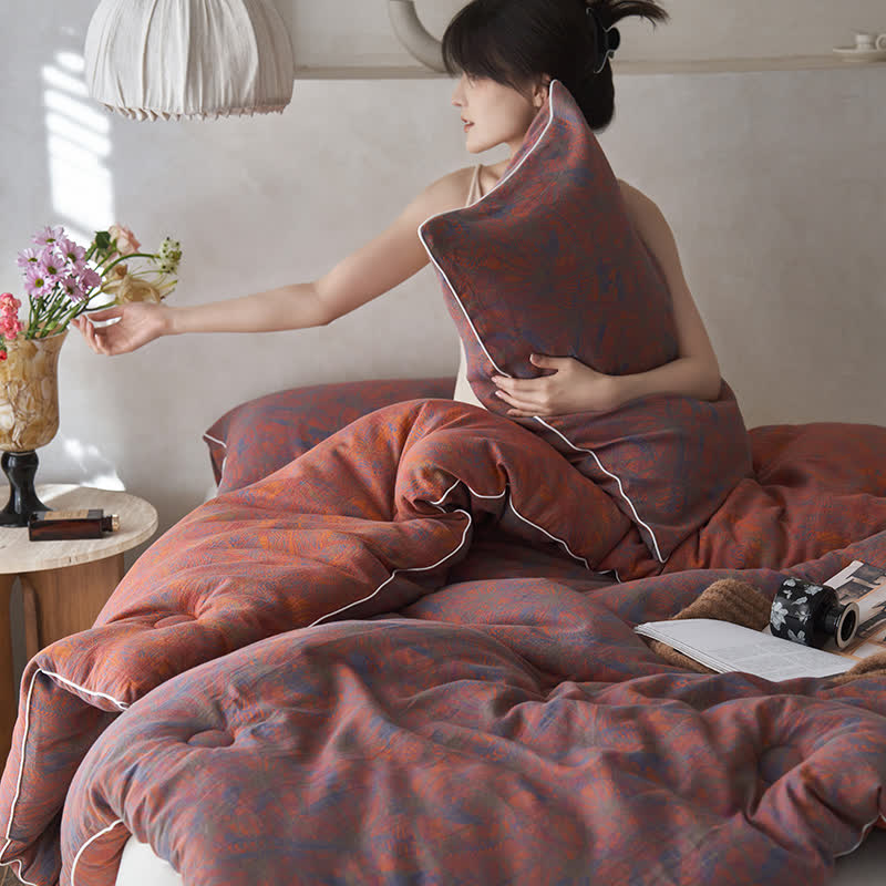 Couette vintage chaude en gaze de coton cachemire