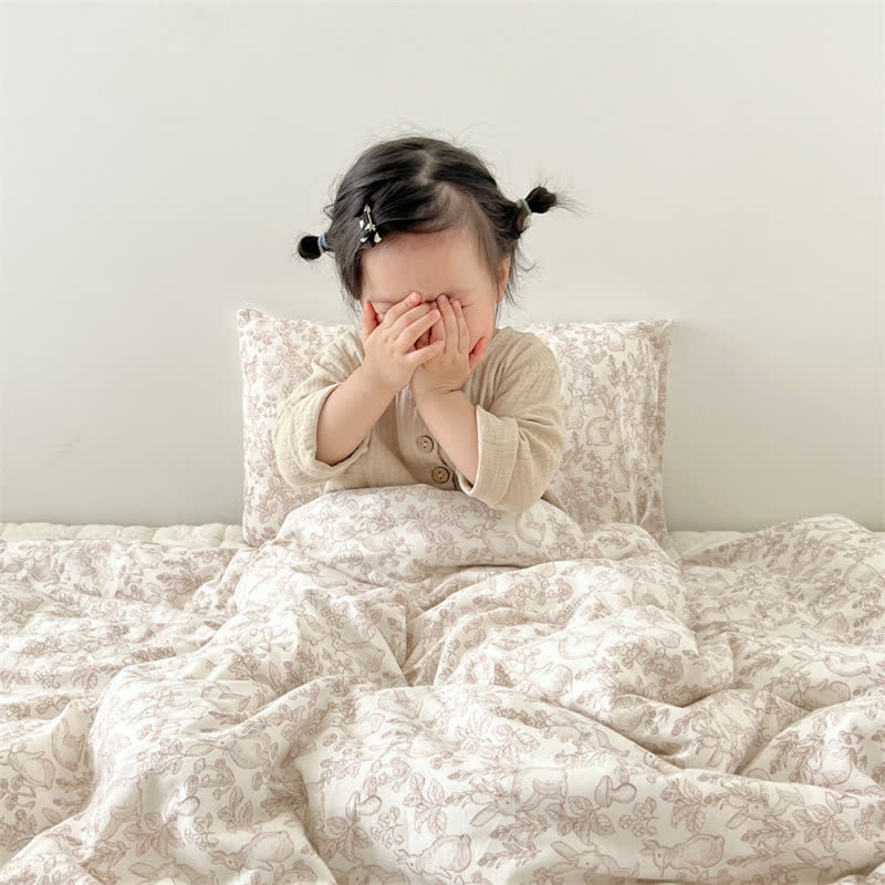 Housse de couette avec couette en coton « Lapin Rural »