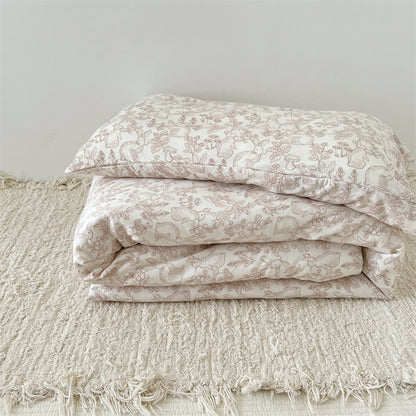 Housse de couette avec couette en coton « Lapin Rural »