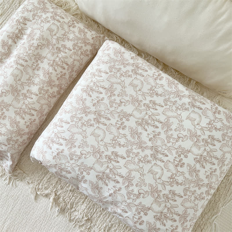 Housse de couette avec couette en coton « Lapin Rural »
