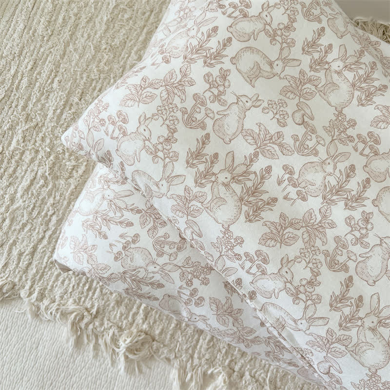 Housse de couette avec couette en coton « Lapin Rural »