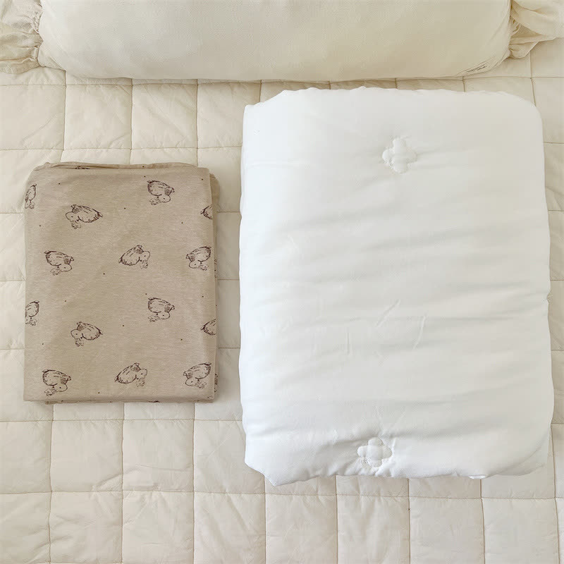 Housse de couette avec couette en pur coton