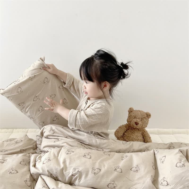 Housse de couette avec couette en pur coton