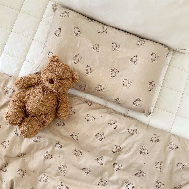 Housse de couette avec couette en pur coton