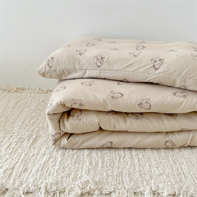 Housse de couette avec couette en pur coton