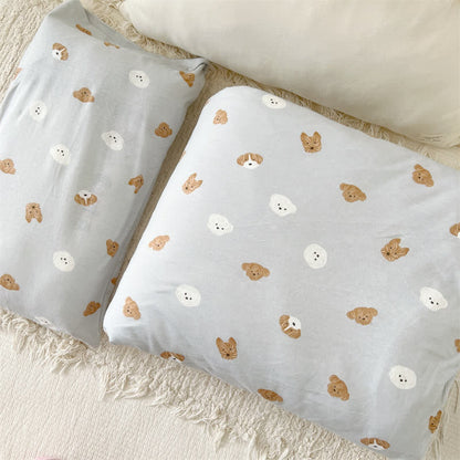 Housse de couette en coton mignonne avec motif chien